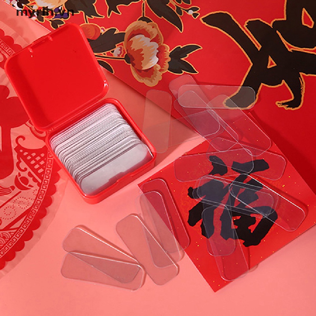 Hộp 60 Miếng Dán Hai Mặt Trong Suốt Không Để Lại Dấu VN