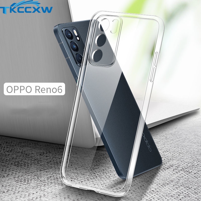 Ốp điện thoại trong suốt siêu mỏng thích hợp cho Oppo A16 A74 A54 A95 A93 F19 Pro Reno 4z 5z 5f 5 Lite 6 5 Pro Plus