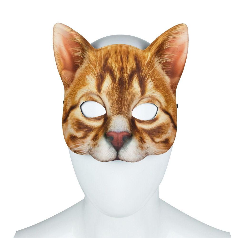 Mặt Nạ Che Mắt Hình Mèo Bằng Lông Xù Trang Trí Tiệc Giáng Sinh / Lễ Hội / Halloween Cho Người Lớn Và Trẻ Em