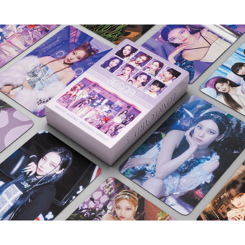 Hộp 55 Thẻ AESPA Album DREAMS COME TRUE Photocard Lomo Card Postcard