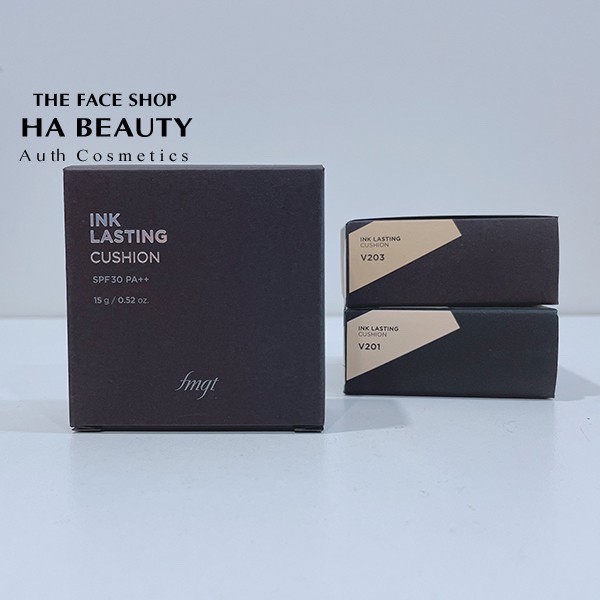 Phấn nước trang điểm lâu trôi che phủ tốt khuyết điểm hàn quốc The Face Shop fmgt Ink Lasting Cushion 15g SPF30 PA++ | BigBuy360 - bigbuy360.vn