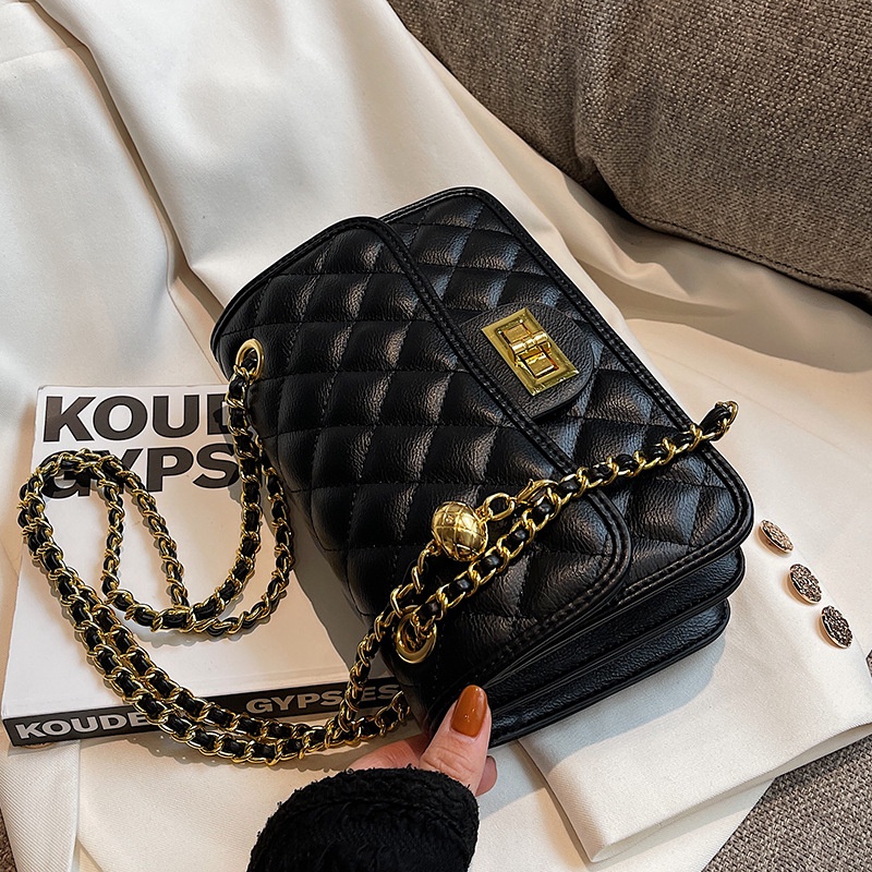 Túi Đeo Chéo Hình Vuông Nhỏ Đính Kim Cương Giả Dễ Phối Đồ Thời Trang Cho Nữ