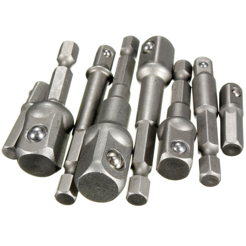 Bộ 8 thanh Lục Giác Mở Rộng Gắn Đầu Máy Khoan Bắt Vít 1/4" 3/8" 1/2"