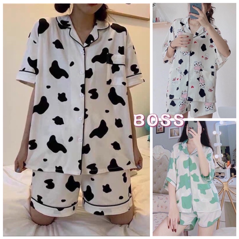 PIJAMA NỮ, Quần Áo MẶC NHÀ, Đồ Bộ Ngủ Tay Cộc Nữ Đẹp