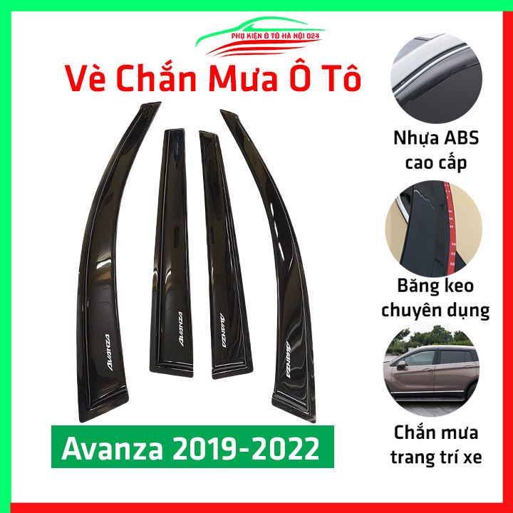 Vè che mưa cho xe ô tô Avanza 2019-2020 vè đen bảo vệ trang trí xe