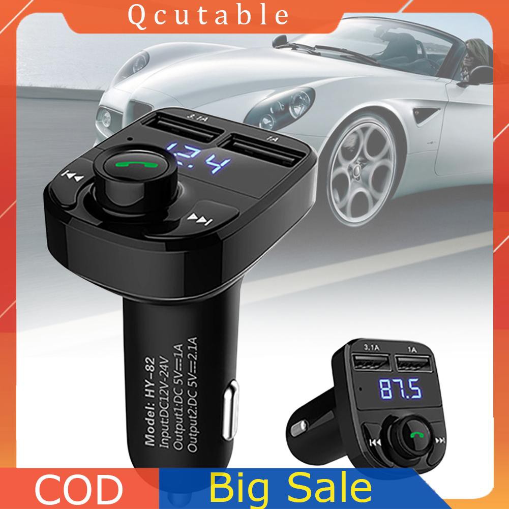 Thiết bị thu phát bluetooth phát nhạc và đài Fm Hy-82 cho xe ô tô với 2 cổng sạc USB