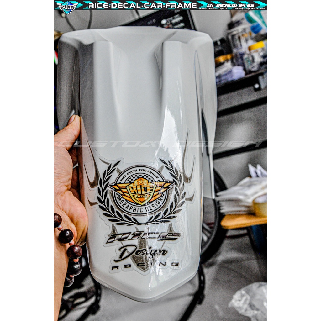 Tem Dán Dè Mẫu Rice Mới  Dành cho màu sơn Trắng Hoặc màu  Bạc