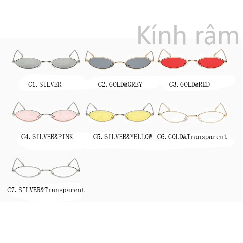 Kính mát gọng kim loại thời trang vintage cho nữ