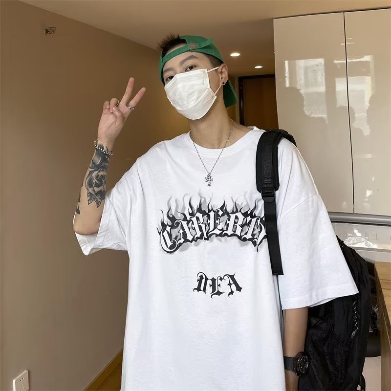 Áo Thun Ngắn Tay In Chữ Phong Cách Hiphop Thời Trang Mùa Hè Dành Cho Nam