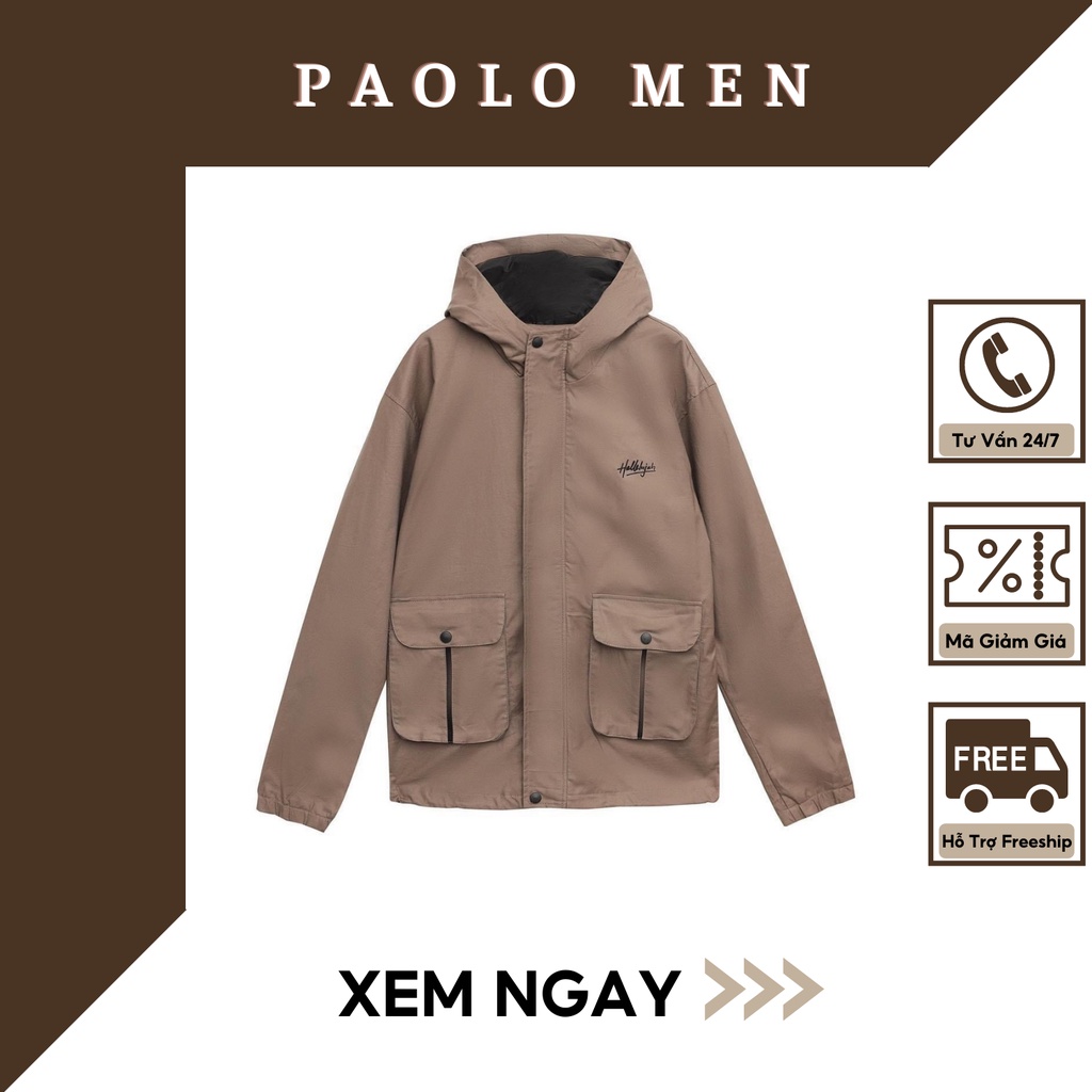 [giảm 10k] Áo"JACKET HALLELUJAH" Kaki Paolo Men
