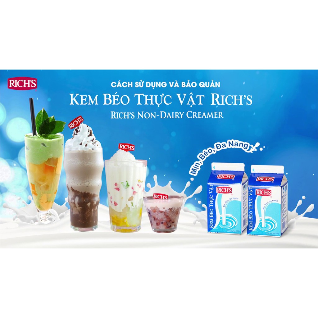 Kem Béo Thực Vật Rich 454gram (Shop Chỉ giao hỏa tốc trong TPHCM bằng Grab hay Nowship)