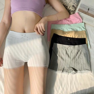 Quần lót nữ, quần mặc trong váy gân tăm viền ren (túi zip)