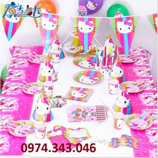 bộ đồ trang trí sinh nhật Hình Hello Kitty