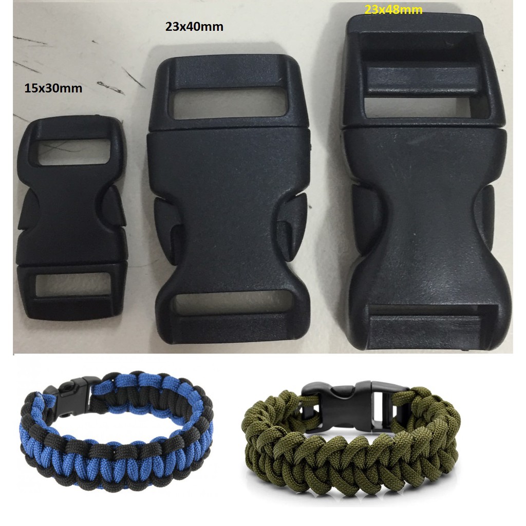 10 khóa paracord bấm cài vòng tay đủ size