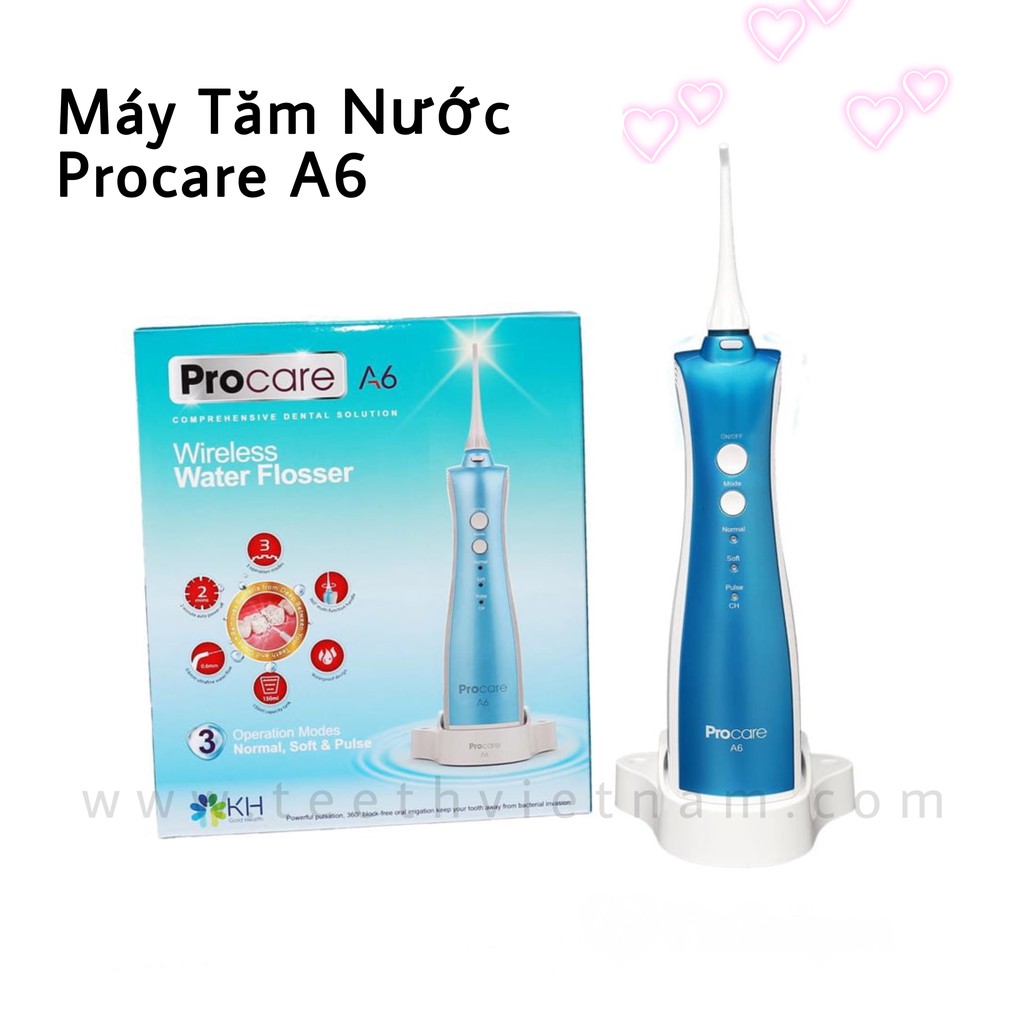 Máy Tăm Nước Cầm Tay Procare KHD13 + Panasonic DJ10 + Procare A6 - Hàng Chính Hãng - Bảo Hành 12 Tháng