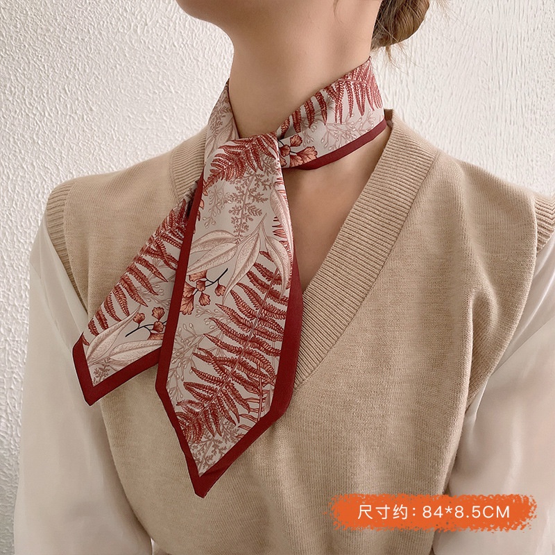 Dây cột tóc khăn Turban lụa làm khăn choàng cổ thắt nơ túi thanh lịch mori nhiều kiểu dáng phong cách Hànxách