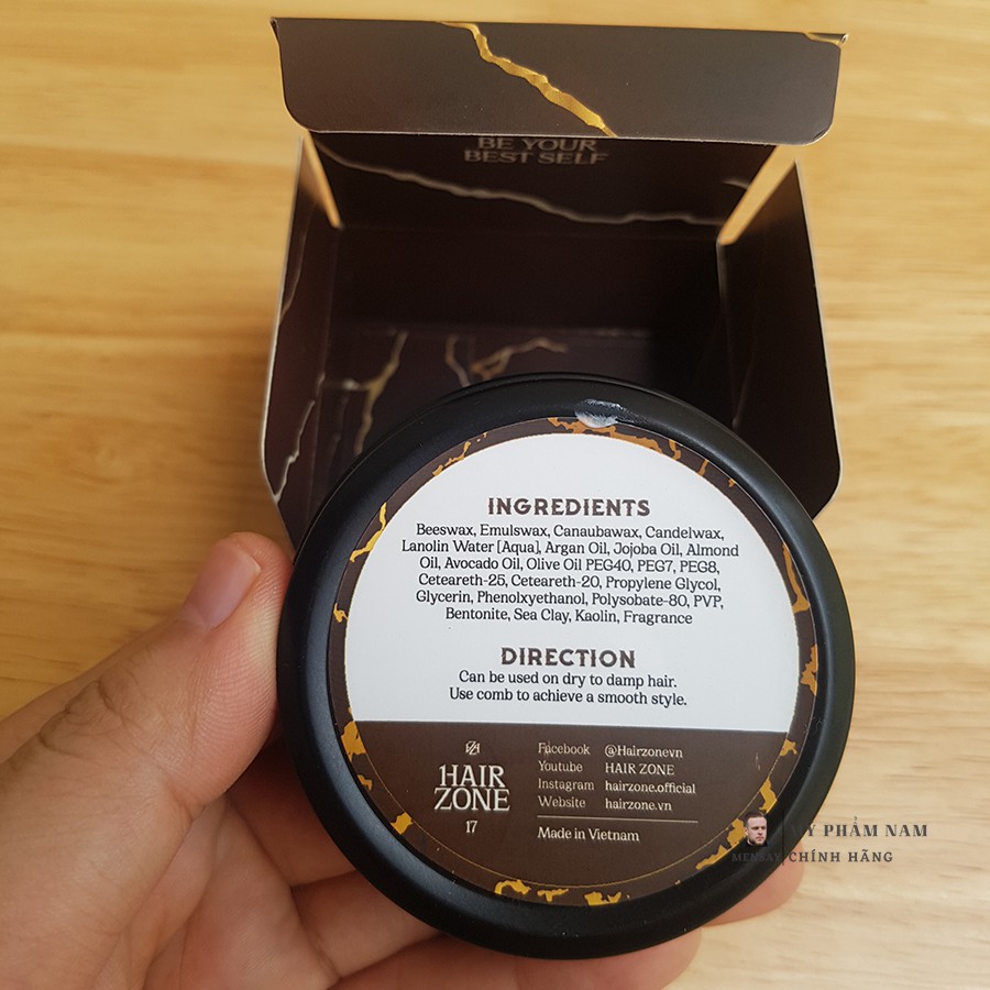 Sáp vuốt tóc All Day Balm 56g chính hãng Hairzone, The Patcher phiên bản mới, tặng gôm ButterFly và lược Trifecta