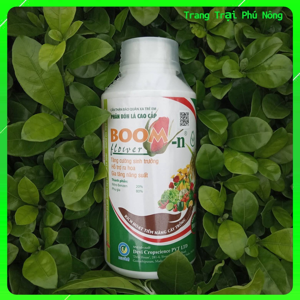 Phân Bón Lá Cao Cấp Boom Flower-n Lộc Trời - Tăng Cường Dinh Dưỡng, Hỗ Trợ Ra Hoa - Chai 500ml