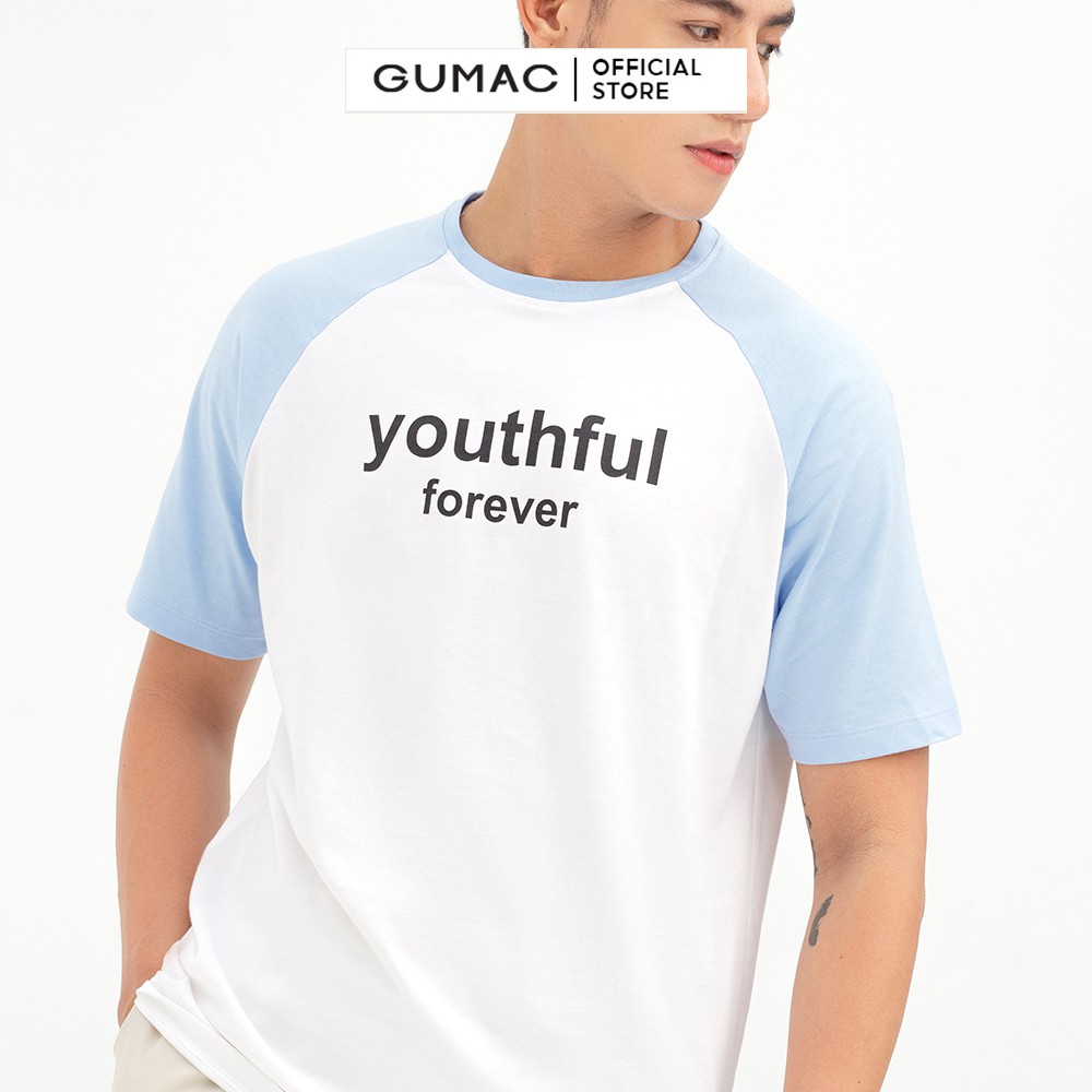 Áo thun nam tay raglan GUMAC tay ngắn cổ tròn nhiều màu ATNB590 | BigBuy360 - bigbuy360.vn