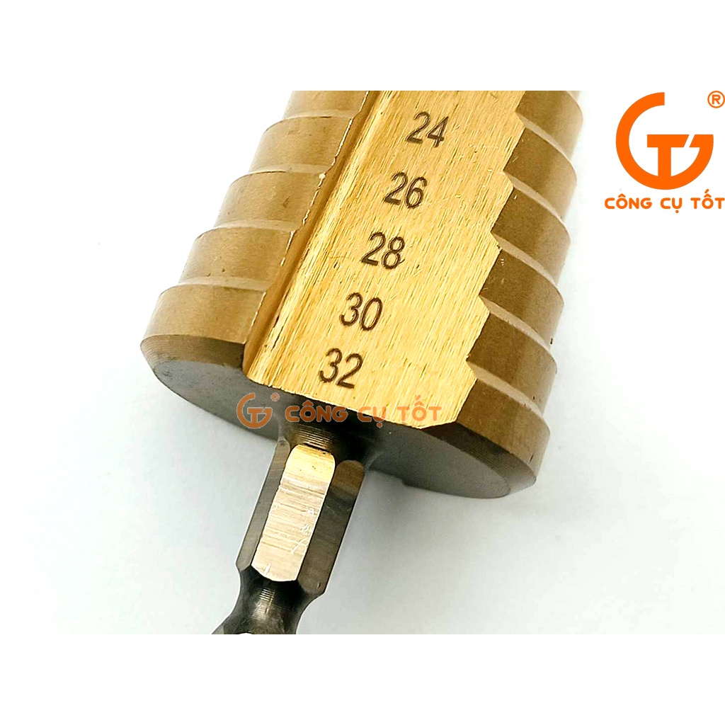 Mũi khoan bước thẳng 4-32mm chuôi lục TOSAN