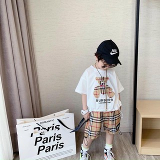 Set bộ cộc tay BBR gấu dây rút cho bé trai