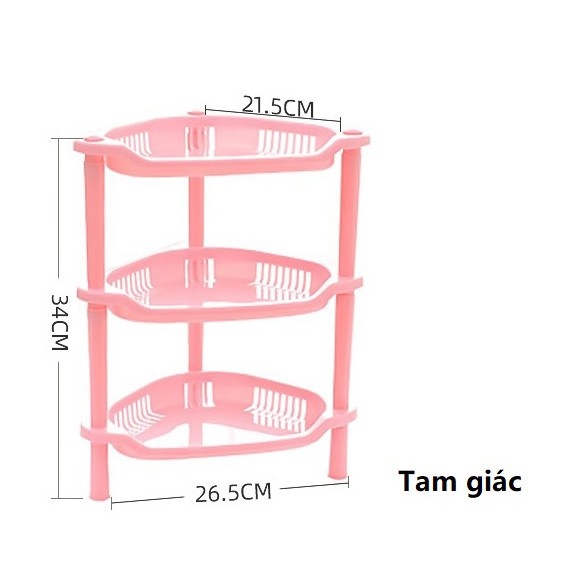 [Rẻ vô địch] [Siêu Sale] [FreeShip] KỆ GÓC TAM GIÁC NHỰA 3 TẦNG TIỆN DỤNG -BB247