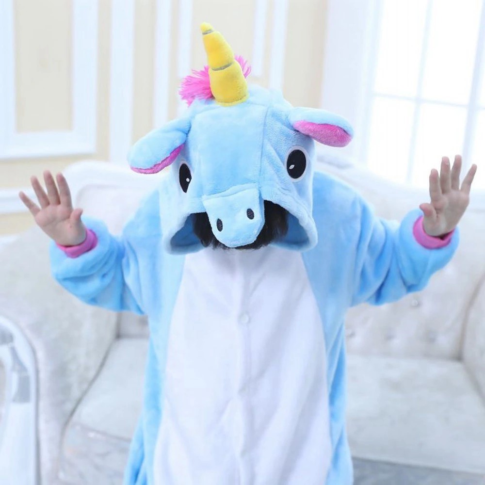 Bộ đồ ngủ liền thân kiểu hình kỳ lân dễ thương dành cho trẻ em