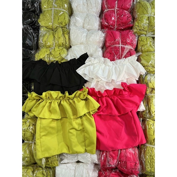 ÁO VOAN CROPTOP TRỄ VAI BÈO ChiZi Shop