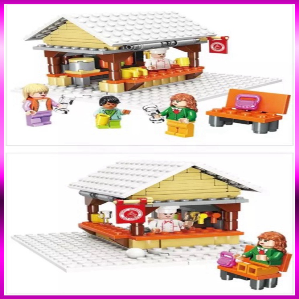 Đồ chơi bé trai Lego jie star lắp ráp tiệm nước mùa đông 229 Chi Tiết - 20527