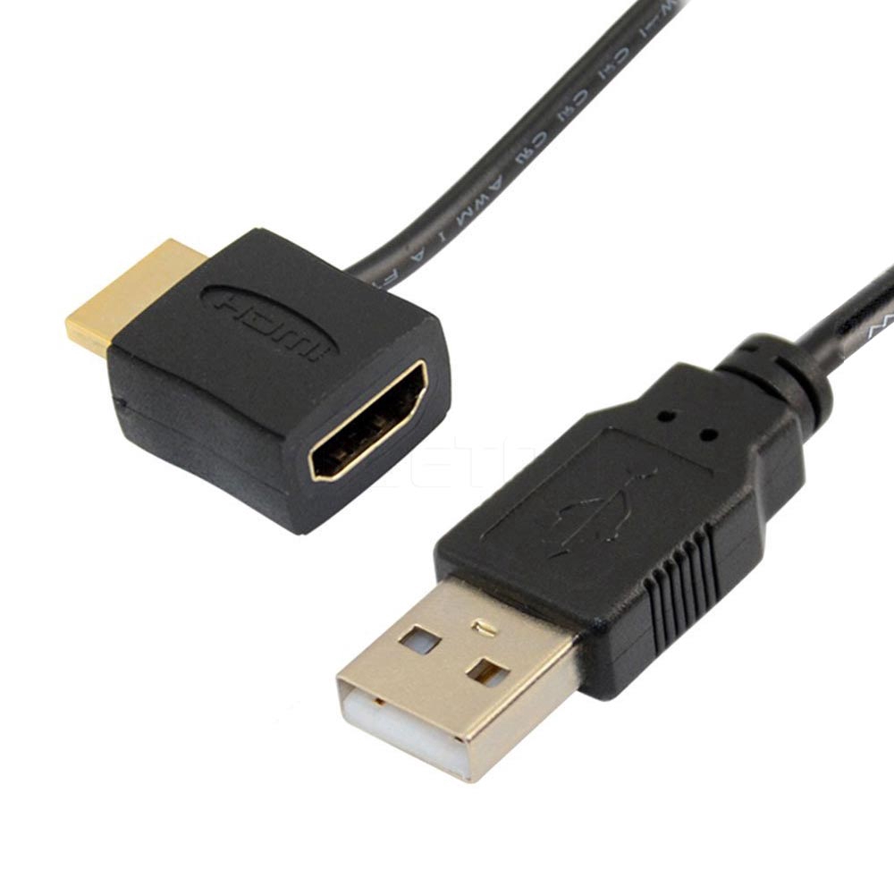 Đầu nối chuyển đổi đầu cắm HDMI cáp USB 2. 0 dài 50cm