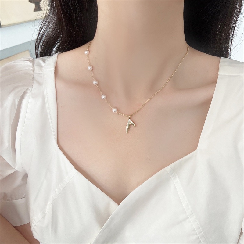Dây chuyền hợp kim ngọc nhân tạo ulzzang có sẵn