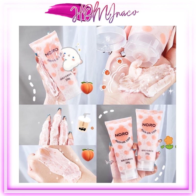 Tẩy da chết Body Đào NORO 200g - peach gỉrl scrub