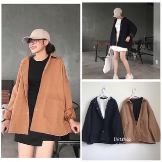 ÁO KHOÁC KAKI NỮ 💓 FREESHIP💓 Áo Khoác KAKI PUN BASIC Unisex TTAK116