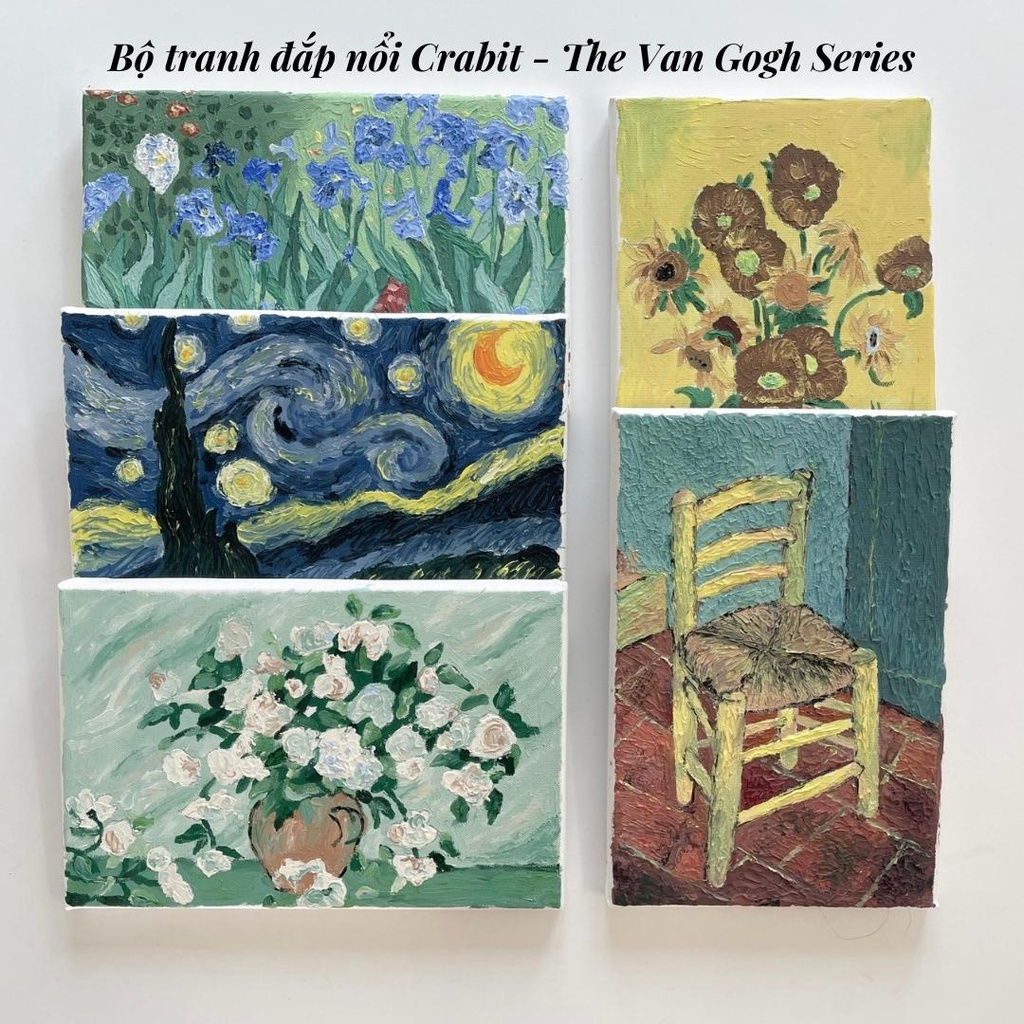 Tranh đắp nổi Van Gogh Crabit bộ dụng cụ vẽ và tranh vẽ sẵn Crabit Artscape Van Gogh's Chair