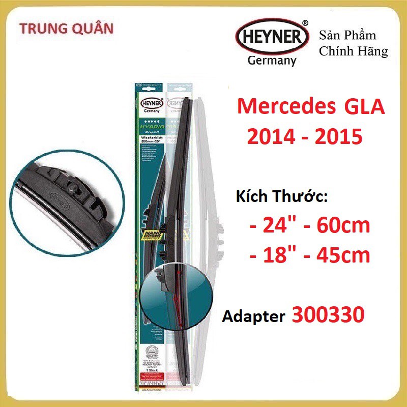 Cần Gạt Mưa Mercedes GLA 2014-2015, Bộ gạt mưa mềm Heyner Germany Chính Hãng Cho Mercedes GLA 2014-2