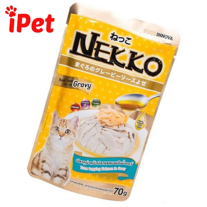 Thức Ăn Pate Cho Mèo Nekko Kèm Topping - iPet Shop