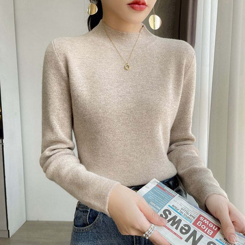 Áo Sweater Cổ Cao Ôm Dáng Phong Cách Thời Trang Thu Đông  Mới