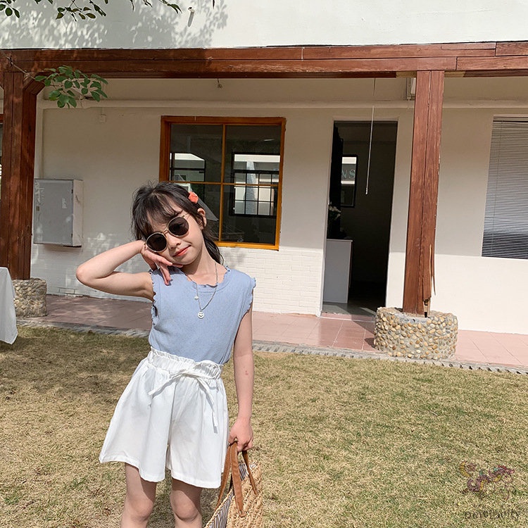 Áo Sát Nách Kiểu Hàn Quốc Thời Trang Mùa Hè Dễ Thương Cho Bé Gái