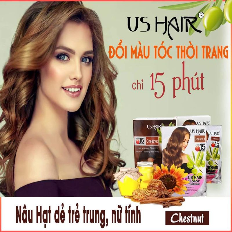 dầu gội thảo dược nhuộm tóc USA US HAIR | BigBuy360 - bigbuy360.vn