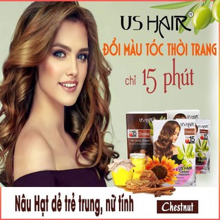 dầu gội thảo dược nhuộm tóc USA US HAIR