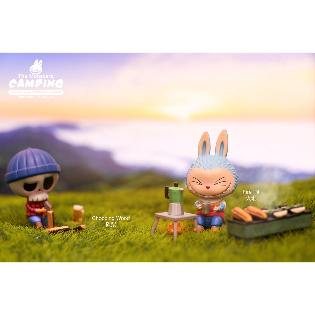 Pop mart popmart Đồ Chơi Nghệ Thuật Công Viên Quái Vật Cắm Trại