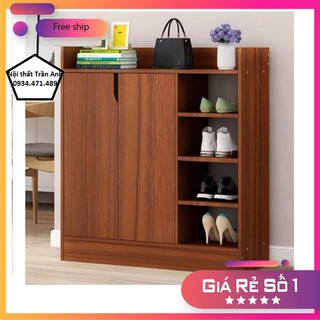 Tủ giày hiện đại 2 cánh rộng 76cm, Tủ giày thông minh cỡ vừa TUR005