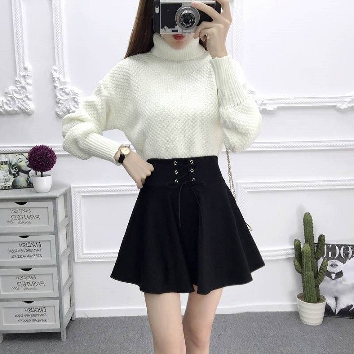 CHÂN VÁY XÒE LƯNG THUN ĐAN DÂY VẢI UMI CHUẨN CAO CẤP | BigBuy360 - bigbuy360.vn