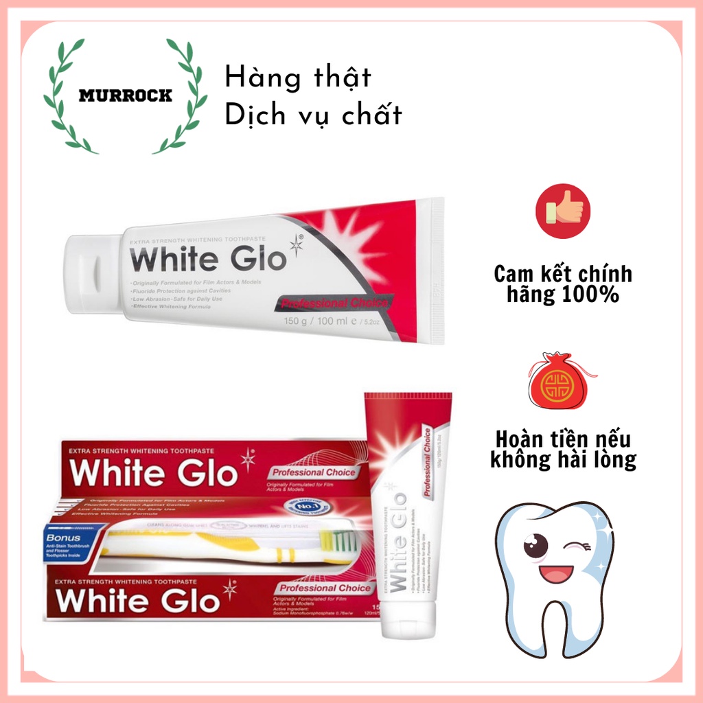 Kem đánh răng White Glo Úc 150g
