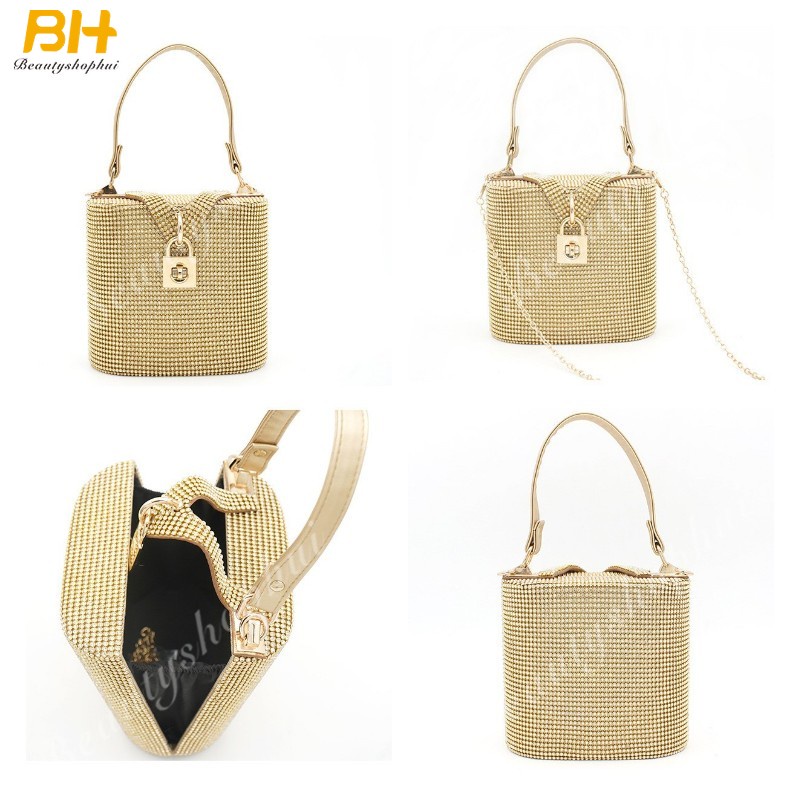 Túi Xách Đeo Vai Đính Đá Phong Cách Âu Mỹ Mới Cho Nữ