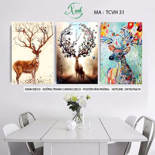 TRANH CANVAS HƯƠU -  TÀI LỘC, MAY MẮN TRANG TRÍ NỘI THẤT