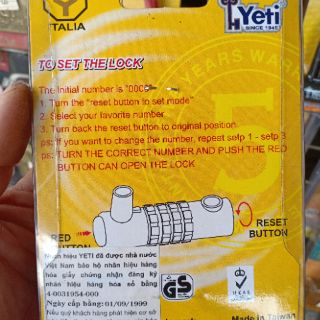 Ổ khoá số thương hiệu YETI