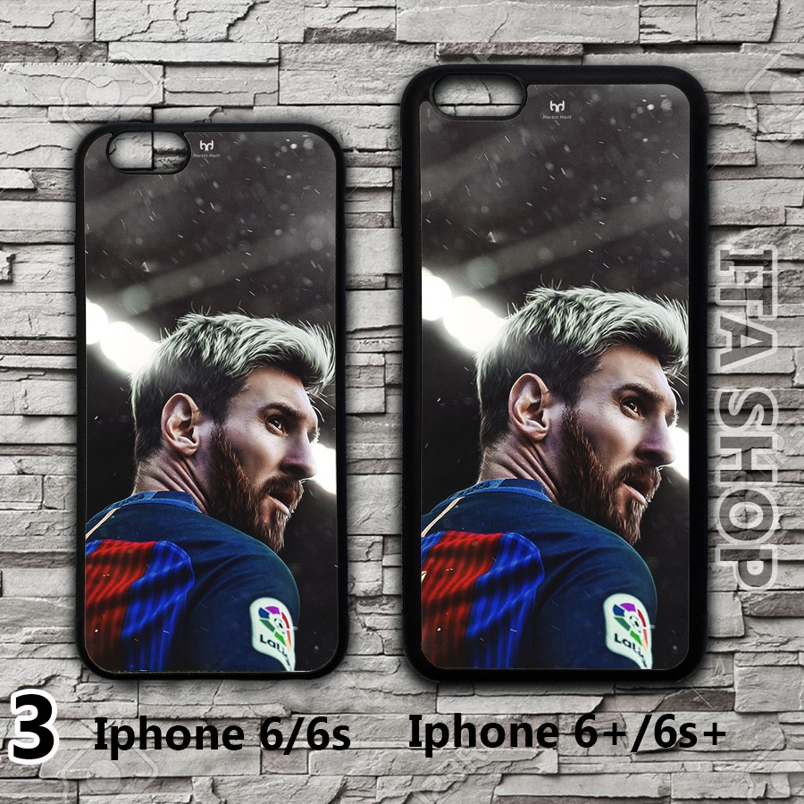 Ốp lưng Iphone6/6s Iphone 6+/6s+ Cầu thủ bóng đá - Messi in theo yêu cầu (3)