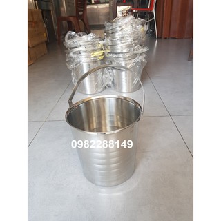 XÔ ĐỰNG ĐÁ,ƯỚP RƯỢU INOX CÓ QUAI XÁCH 18CM,20CM.