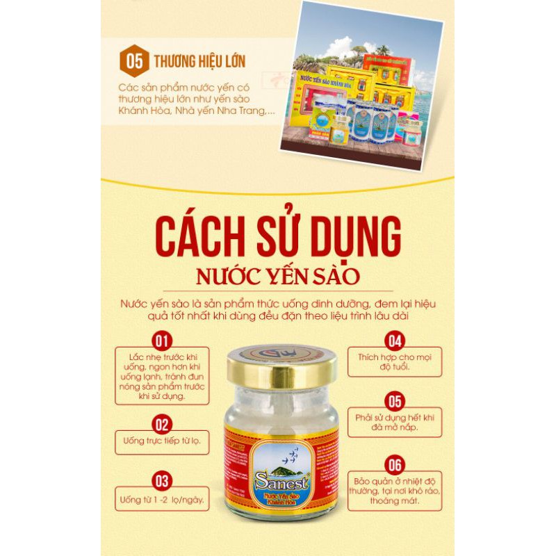 Nước Yến Sào Cao Cấp Khánh Hòa Sanest Có Đường 70ml | BigBuy360 - bigbuy360.vn